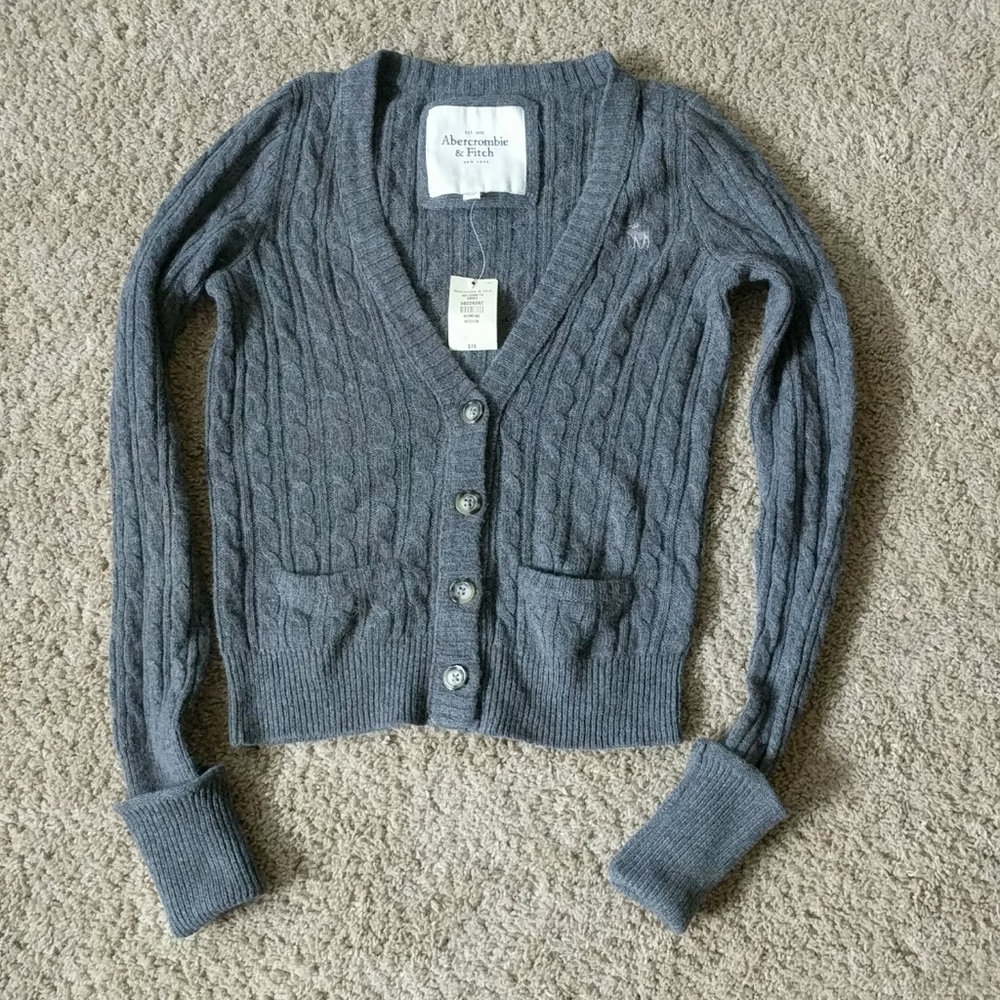 Abercrombie and Fitch Sweater Grey M Sweater Wool